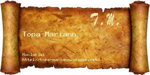 Topa Mariann névjegykártya